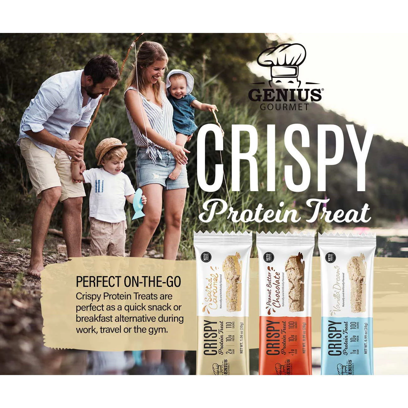 Genius Gourmet Crispy KETO Protein Bar (1 bar) - Image 14