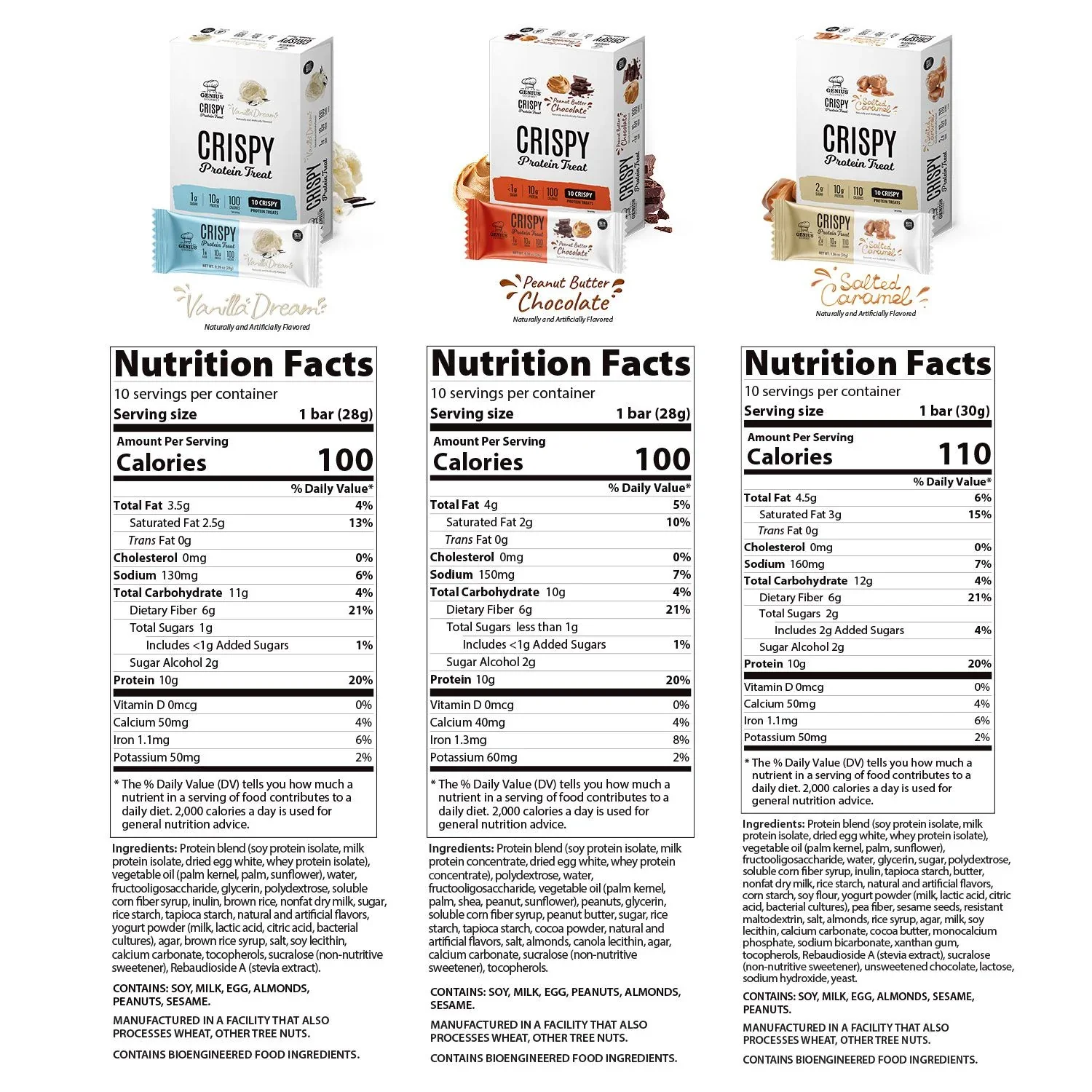 Genius Gourmet Crispy KETO Protein Bar (1 bar) - Image 3