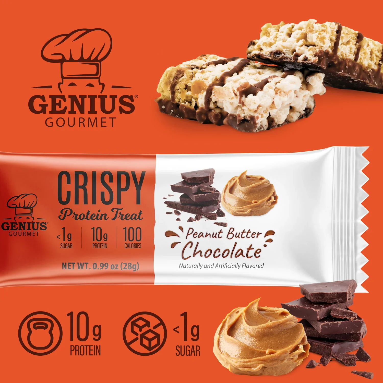 Genius Gourmet Crispy KETO Protein Bar (1 bar) - Image 4