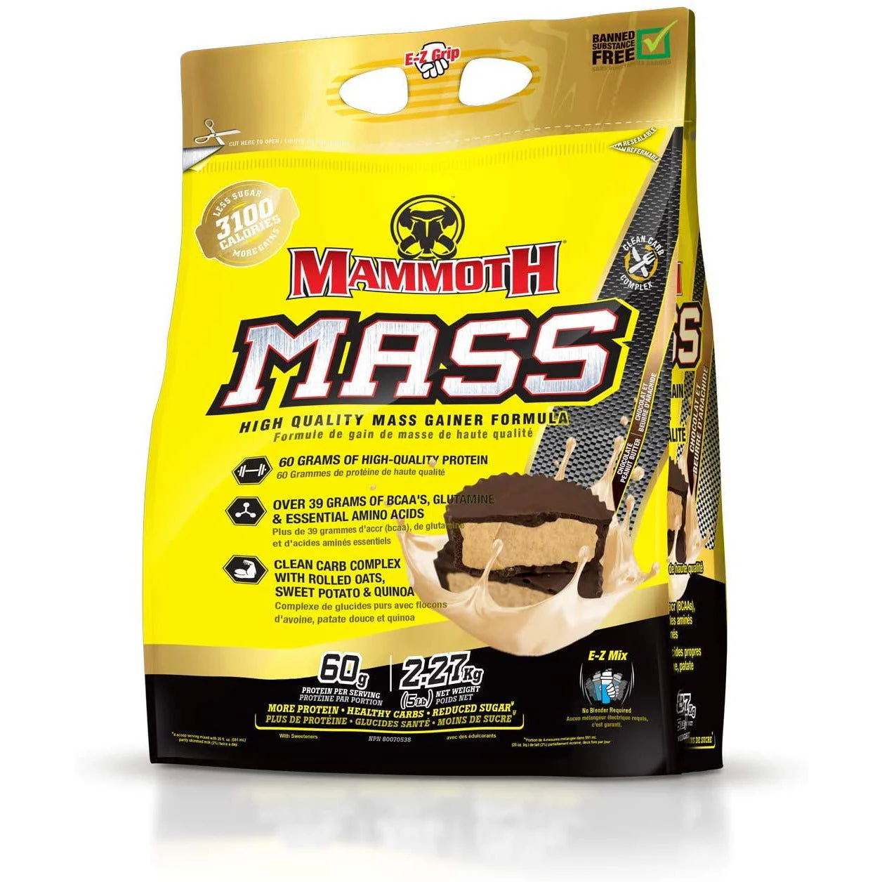 Mammoth Mass Gainer Protein Powder (5 lbs) - Image 3