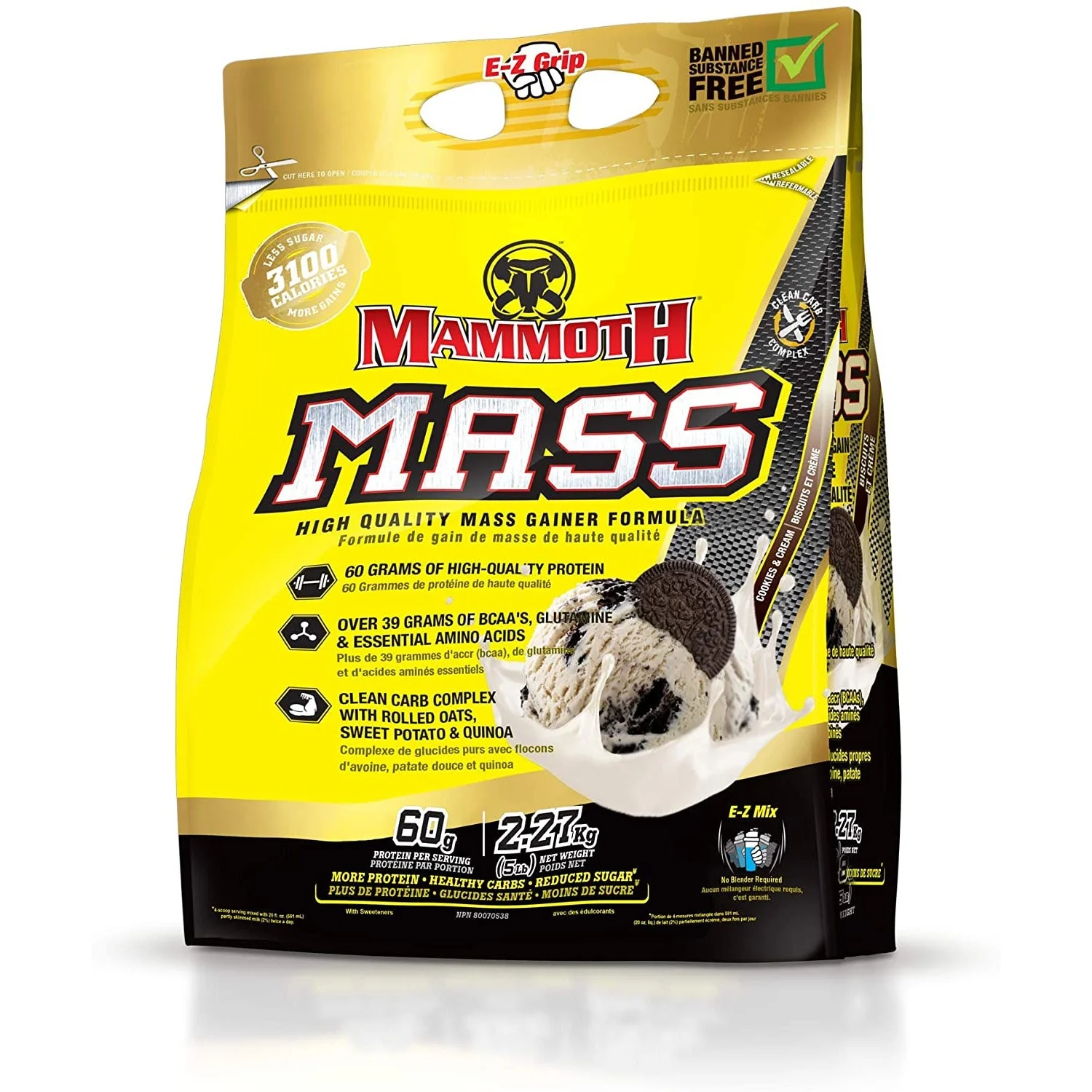 Mammoth Mass Gainer Protein Powder (5 lbs) - Image 4