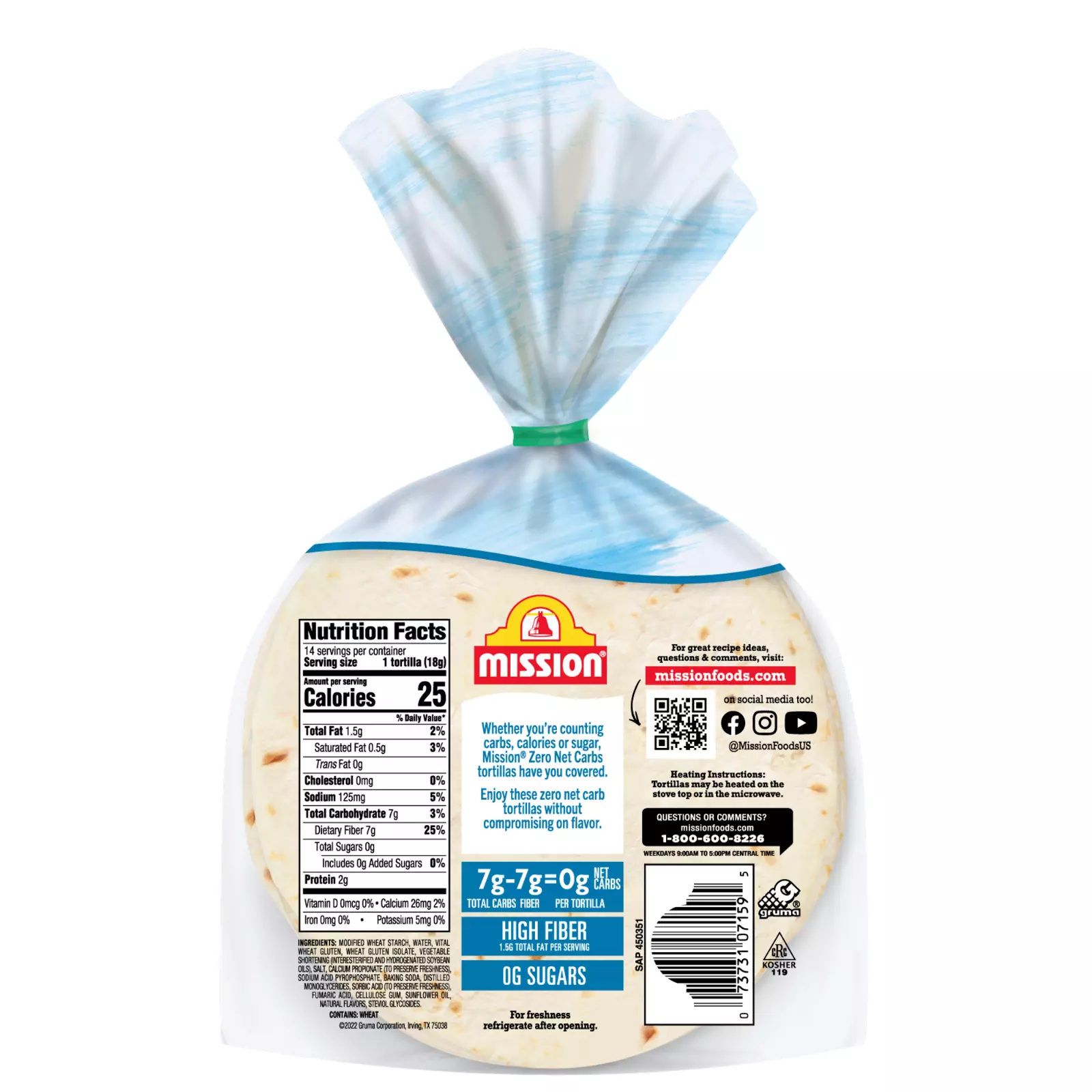 Mission Street Taco Size Zero Net Carbs Flour Tortillas - 14ct/8.89oz - Image 3