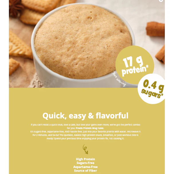 Prozis Protein Mug Cake Mix (400g) - Image 4