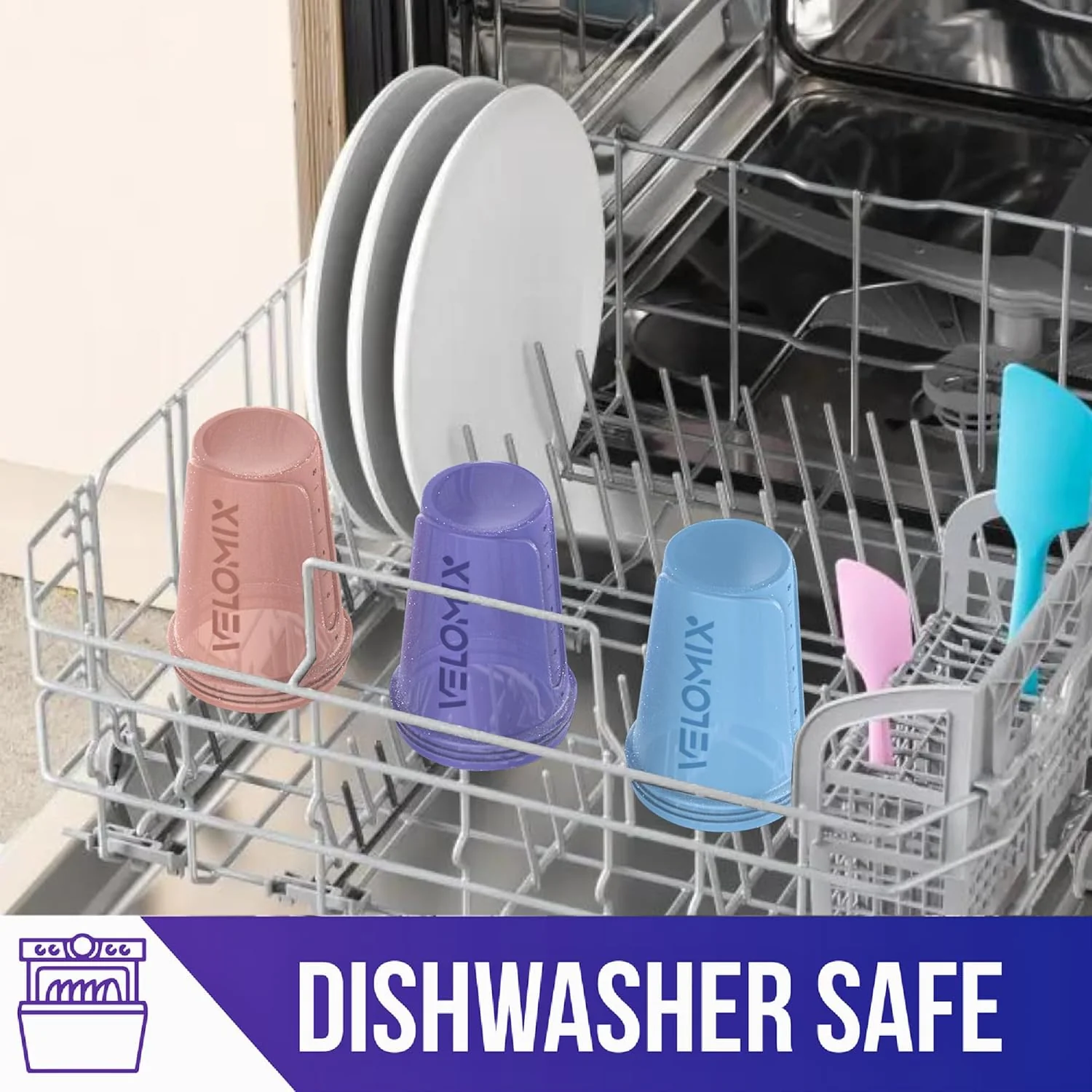 VELOMIX Shaker Bottle with stainless ball (1 bottle - 20oz) - Image 5