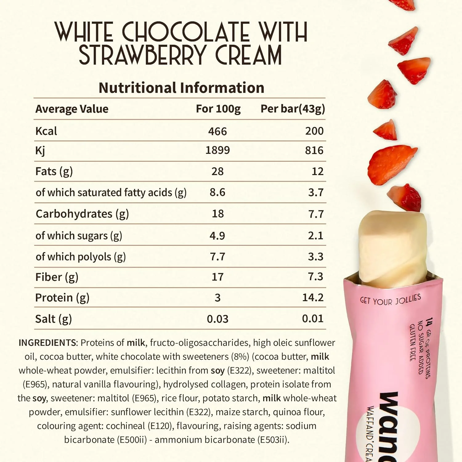 WANA Waffand'Cream "Kinder Bueno" Keto Protein Bar (1 bar) - Image 12