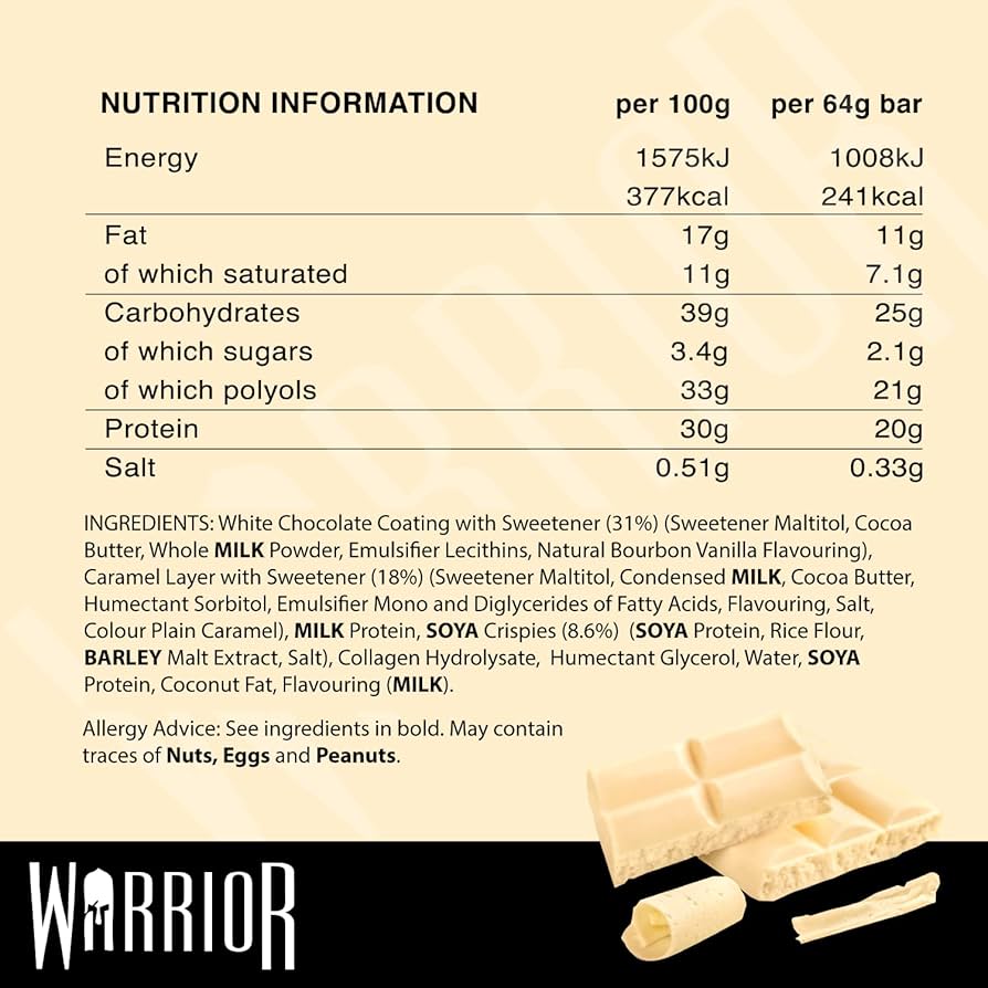 Warrior Crunch Low-Carb Protein Bar (1 Bar) - Image 4