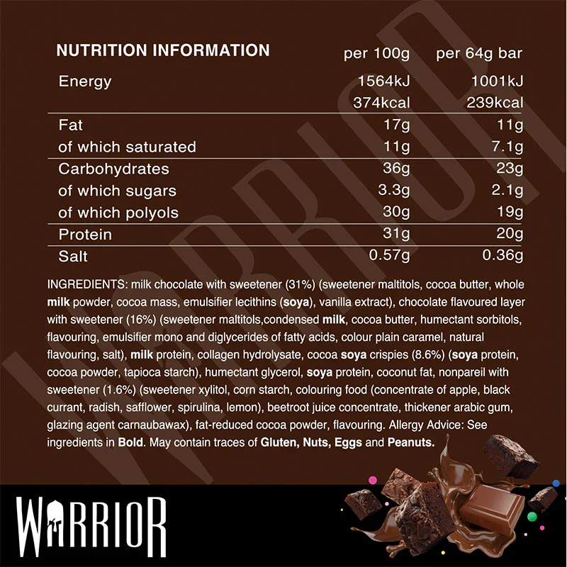 Warrior Crunch Low-Carb Protein Bar (1 Bar) - Image 8
